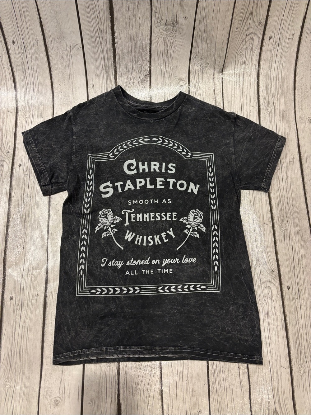 Chris Stapleton Black Graphic Tee - Tennessee Whiskey Print size small